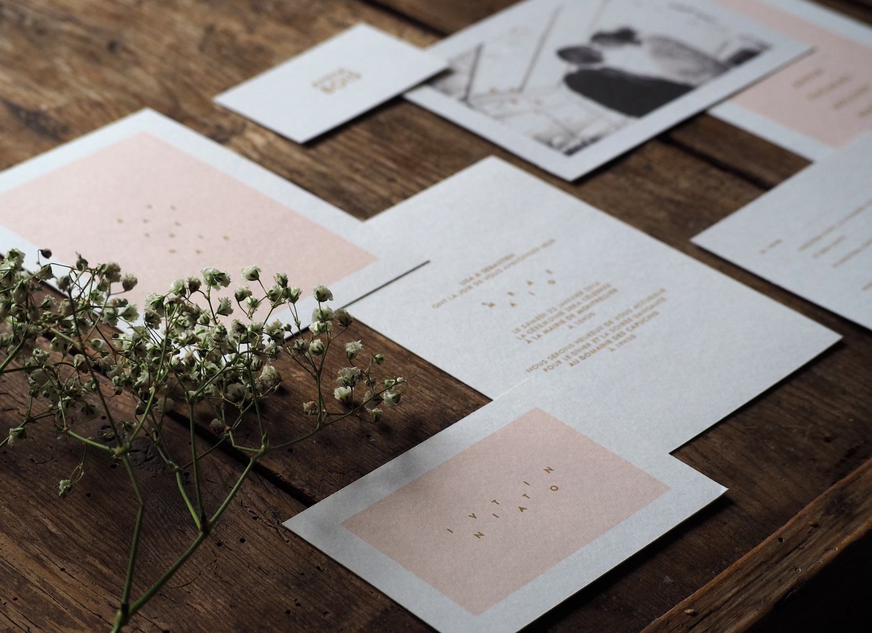 Septembre Papeterie collection graphique faire part mariage Riviera