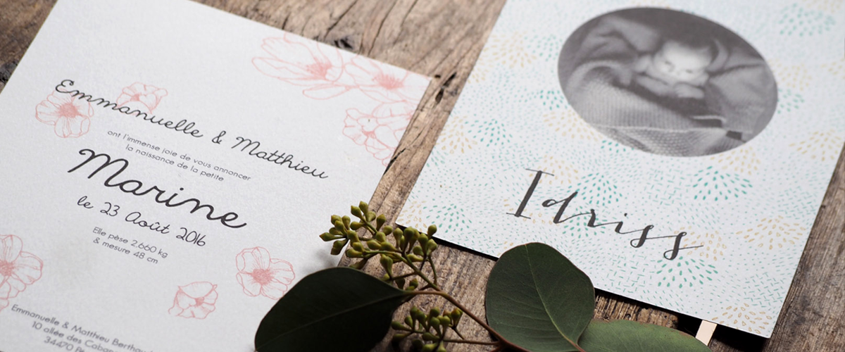 Faire-Part naissance Septembre Papeterie