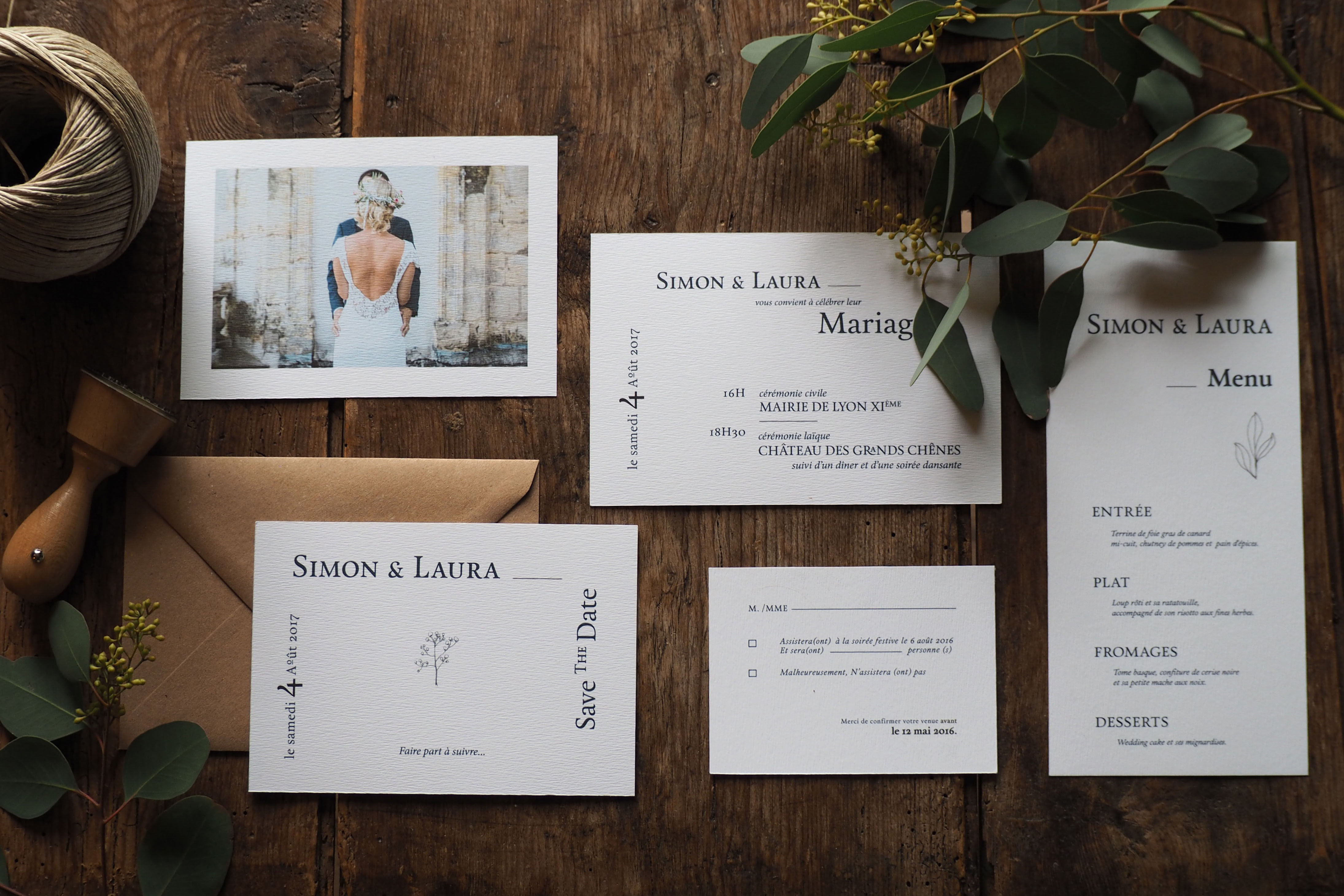 Septembre Papeterie collection graphique faire part mariage Rhapsodie