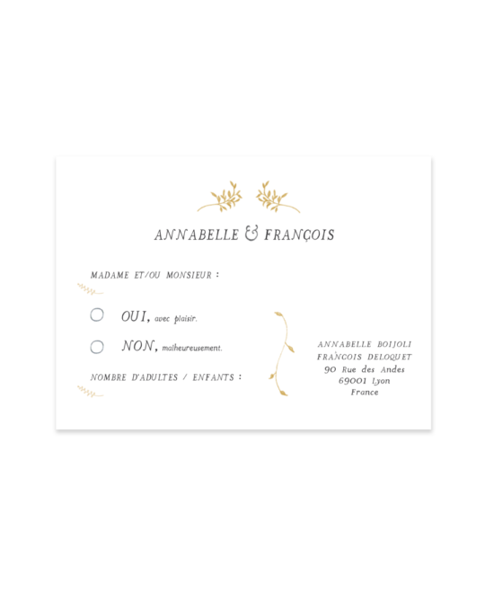 Carte RSVP • Brindille – Image 3