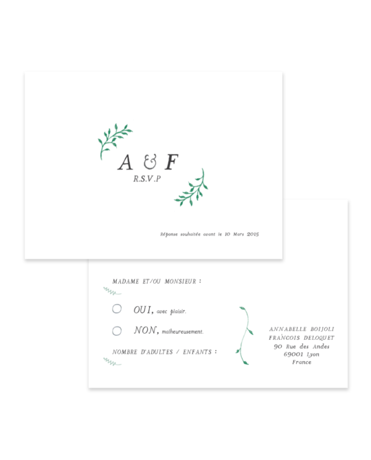 Carte RSVP • Brindille – Image 4