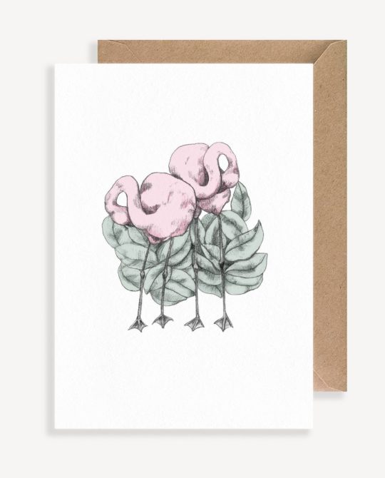 Carte & Affiche • Flamants Roses
