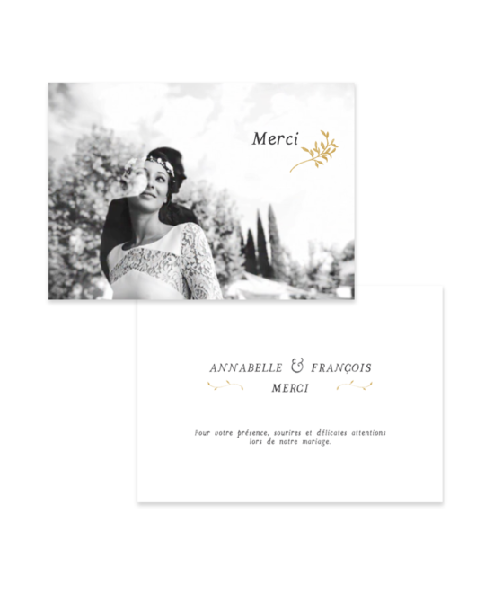 Carte remerciement • Brindille