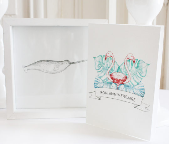 Carte Anniversaire • Flamingo