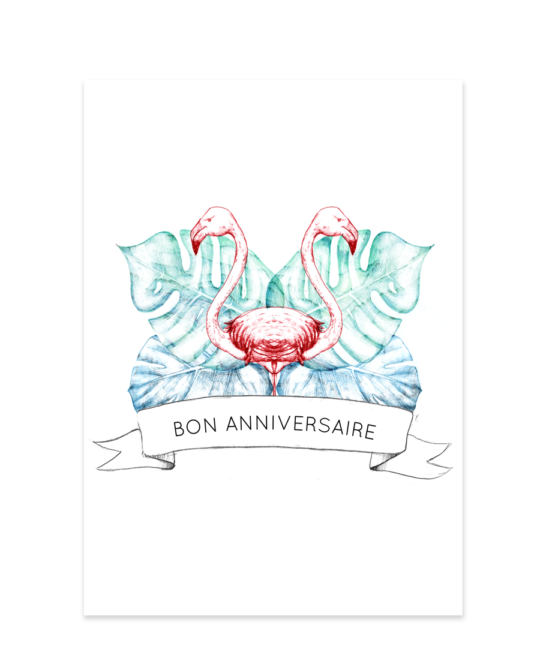 Carte Anniversaire • Flamingo – Image 2