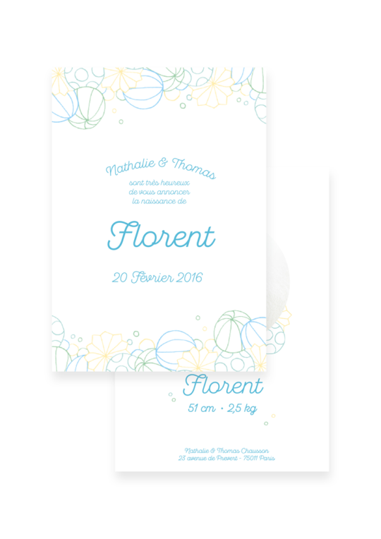 Faire Part Naissance • Bulles – Image 2