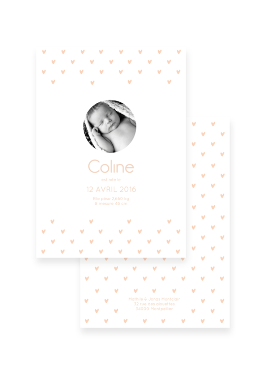 Faire Part Naissance • Heart – Image 2