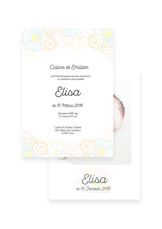 Faire Part Naissance • Printemps – Image 2