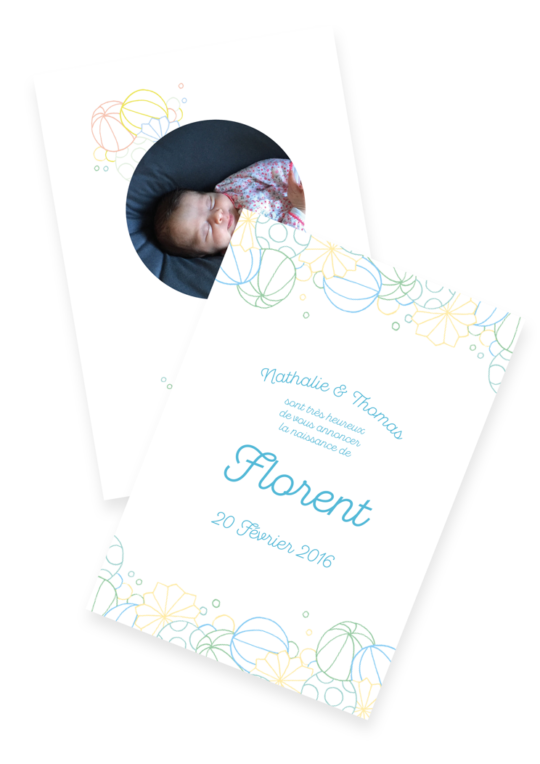 Faire Part Naissance • Bulles