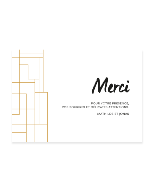 Carte remerciement • Gold Line – Image 3