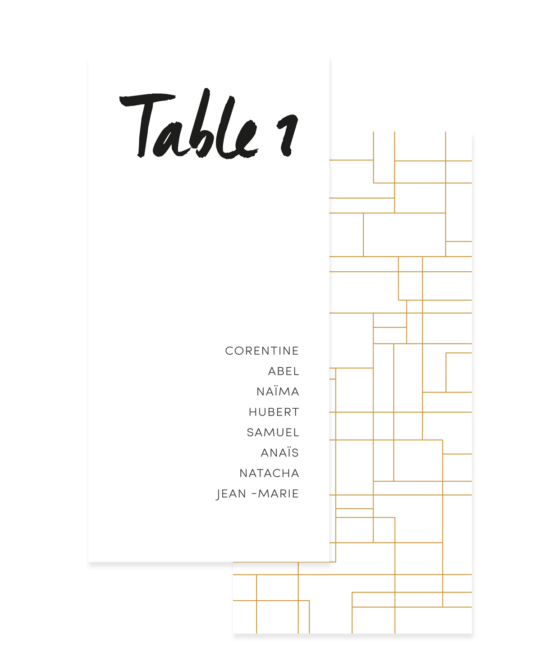 Plan de table • Gold Line