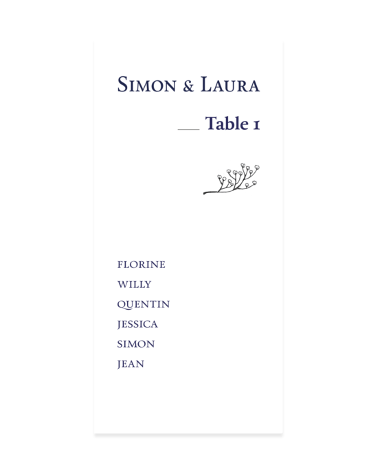 Plan de table • Rhapsodie