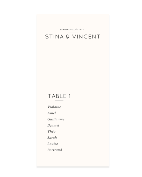 Plan de table • Palmeraie – Image 2