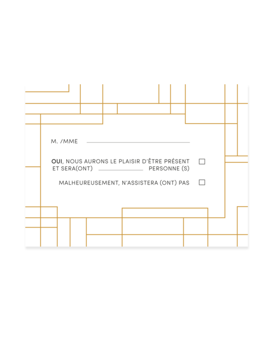 Carte RSVP • Gold Line – Image 3