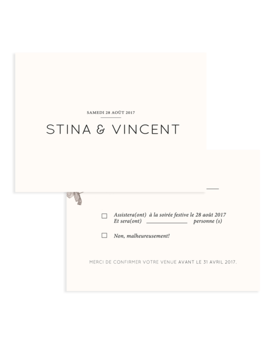 Carte RSVP • Palmeraie