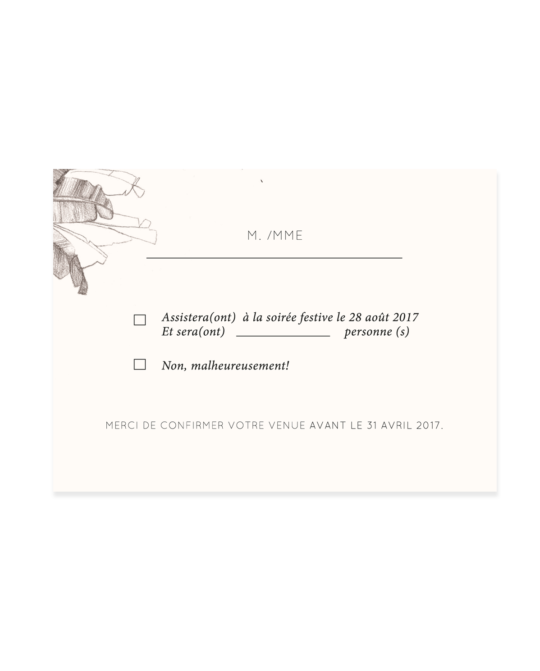 Carte RSVP • Palmeraie – Image 2