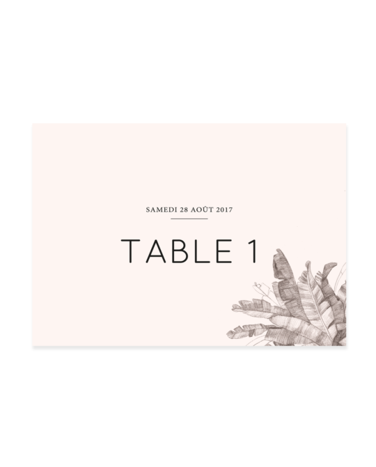 Nom de table • Palmeraie