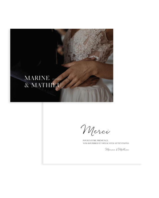 Carte remerciement • Romance