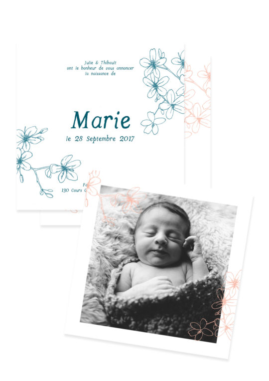 Faire Part Naissance • Petites Fleurs