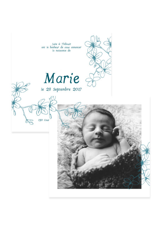 Faire Part Naissance • Petites Fleurs – Image 2