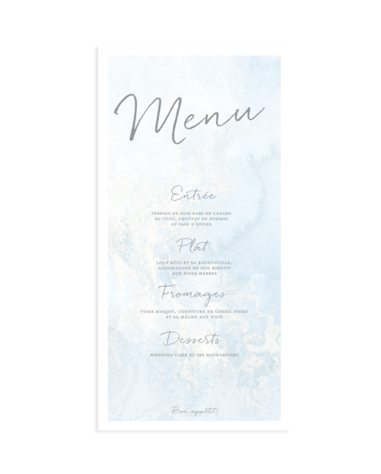 Menu • Minéral