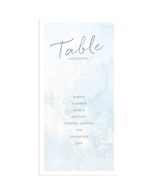 Plan de table • Minéral