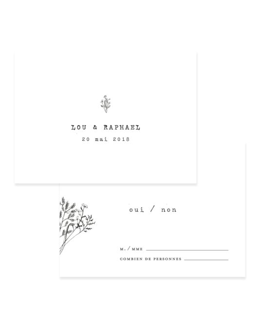 Carte RSVP • Minimal