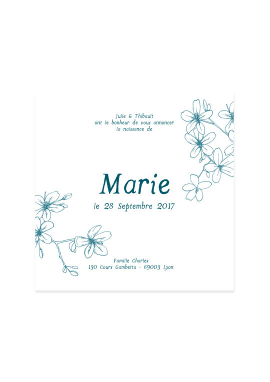 Faire Part Naissance • Petites Fleurs – Image 3