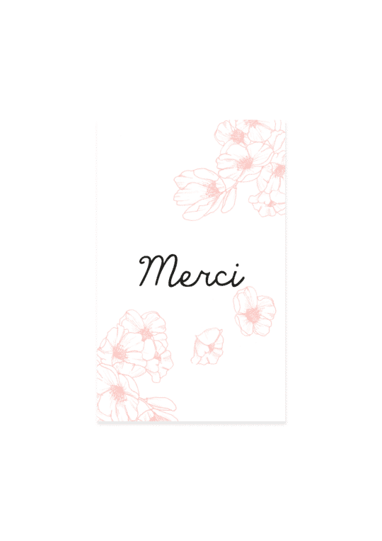 Carte remerciement • Cerise – Image 3