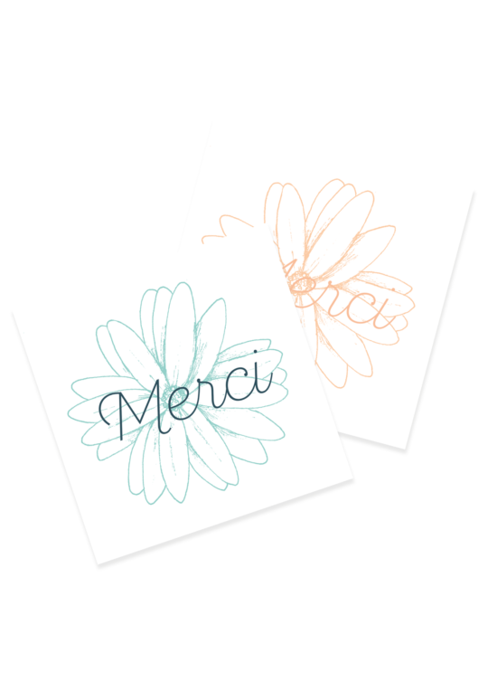 Carte remerciement • Marguerite