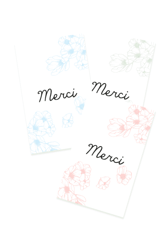 Carte remerciement • Cerise