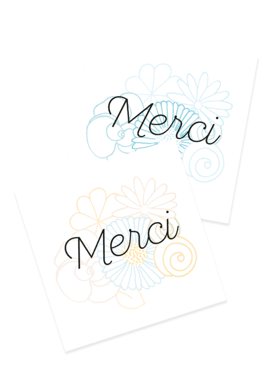 Carte remerciement • Papillons