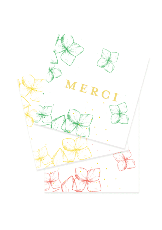 Carte remerciement • Trèfle
