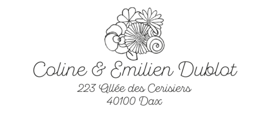 Tampon Adresse • Printemps