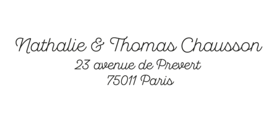 Tampon Adresse • Bulles
