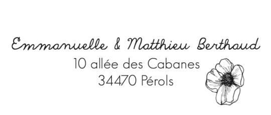 Tampon Adresse • Cerise