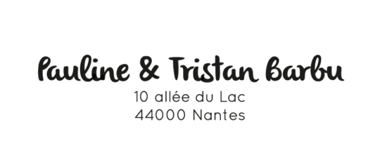 Tampon Adresse • Confettis