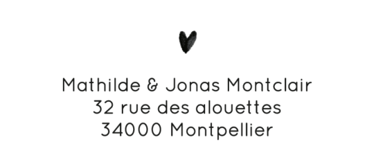 Tampon Adresse • Heart