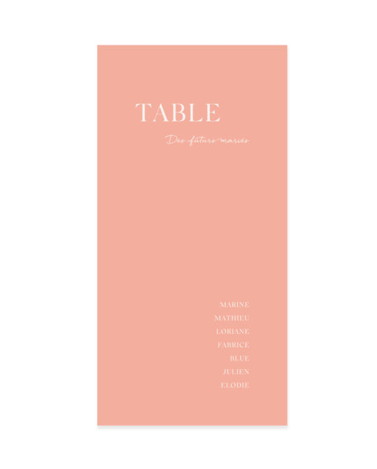 Plan de table • Romance
