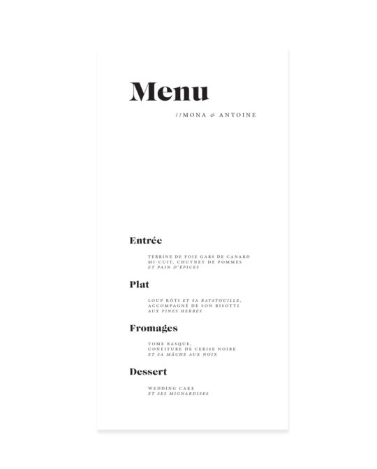 Menu • Vogue