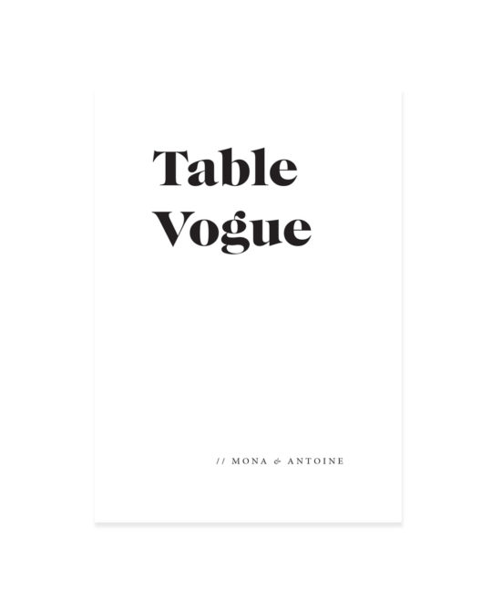 Nom de table • Vogue