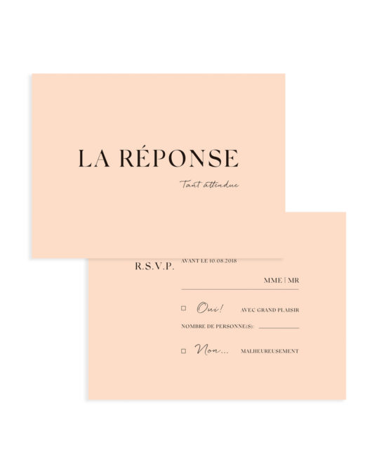 Carte RSVP • Romance
