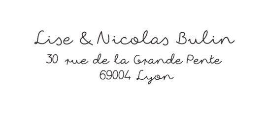 Tampon Adresse • Bouquet
