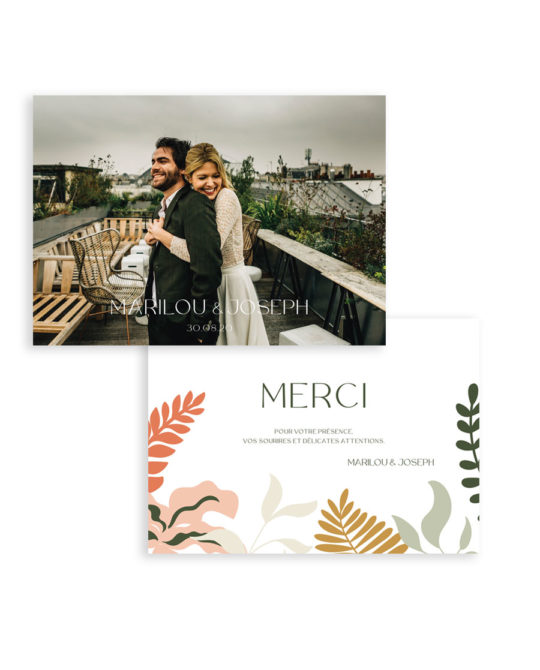 Carte remerciement • Florescence