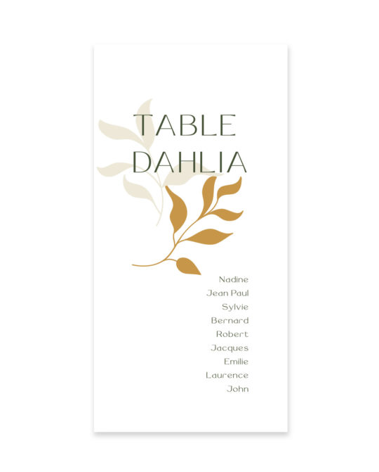 Plan de table • Florescence
