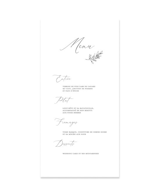 Menu • L'Olivier