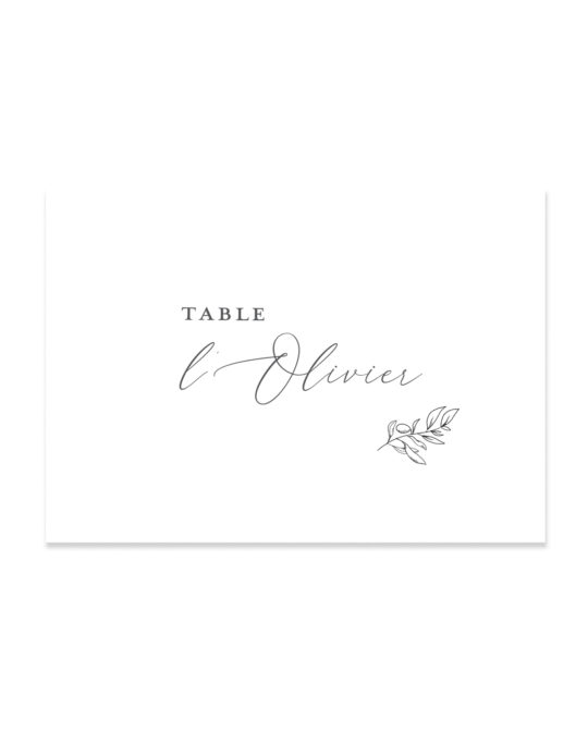 Nom de table • L'Olivier