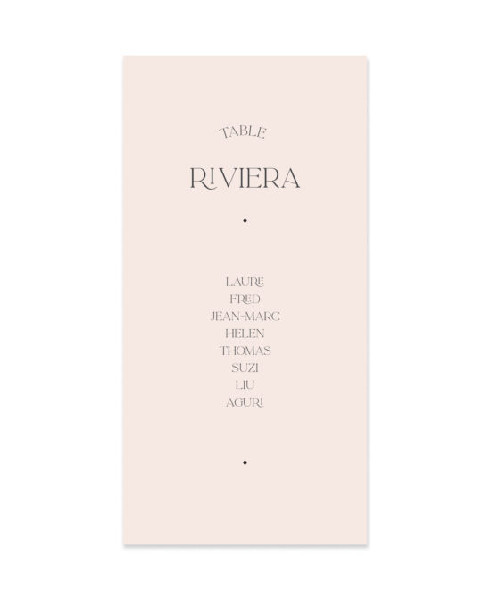 Plan de table • Rivage