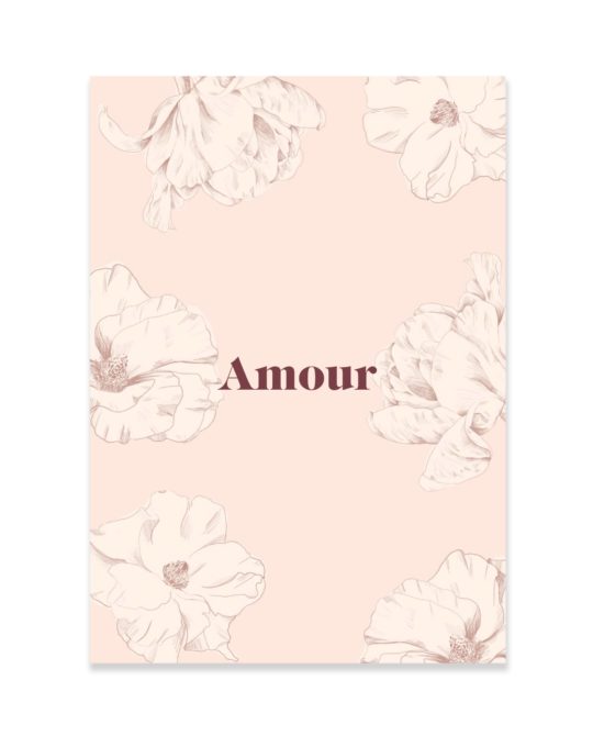 Carte & Affiche • Amour fleuri