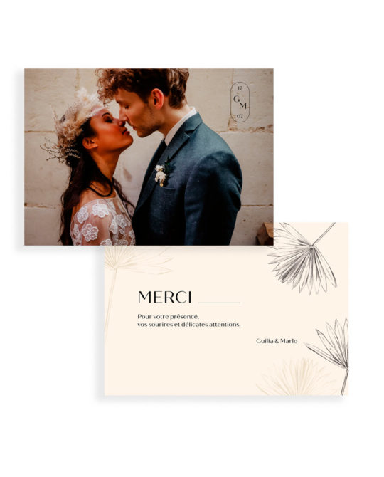 Carte remerciement • Pampa